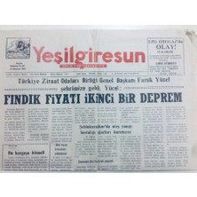 Yeşil Giresun Gazetesi 21 Ağustos 2000 - Fındık Fiyatı Ikinci Bir Deprem   GZ40782