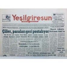 Yeşil Giresun Gazetesi 18 Ağustos 1994 - Çiller Paraları Geri Postalıyor   GZ41162