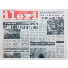 Giresun Ileri Gazetesi 23 Ağustos 2000 - Denizlerimiz Mikrop Saçıyor  GZ41062