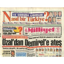 Milliyet Halk Gazetesi 21 Eylül 1991 - Özaldan Demirele Ateş - Lojmanlarda Yine Silah Sesi   GZ117994
