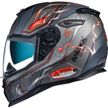 Nexx SX.100 Gıgabot Mat Gri-Kırmızı