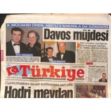 Türkiye Gazetesi 1 Şubat 2000 - Marmara 4.1 Büyüklüğünde Depremle Sallandı - Sibel Can Yeni Filminde Çok Beğenildi - Muazzez Abacı Tv Programı Konuğu Gz132384