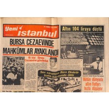 Yeni Istanbul Gazetesi 24 Temmuz 1970 - Ses Sanatçısı Bora Dinletir Trafik Kazasında Öldü - Amerika Ekonomik Yardımı Kesmiyor  GZ132886