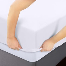 Zeren Home Pamuklu Çift Kişilik Lastikli Çarşaf + 2 Ad Yastık Kılıfı