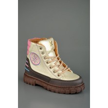 Konfor Star Kids Iç Kısmı Kürklü Kız Çocuk Bot Krem