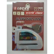 Locks World Class 110 Db Gri Alarmlı Disk Kilidi Hatırlatma Kablosu Dahil