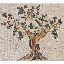 Ibla Mozaık Ağaç Mermer Tablosu