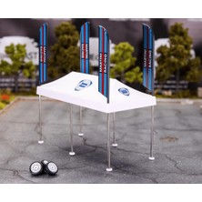 Mini Gt AC16 Paddock Service Tent Set-Martini Racing Model Araba