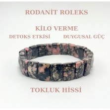 Yıldız Doğal Taş Rodanit Doğal Taş Roleks Bileklik