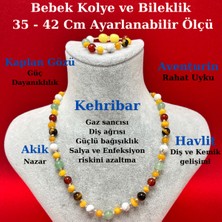 Yıldız Doğal Taş Bebek Kolye ve Bileklik 35 - 42 cm Ayarlanabilir Ölçü