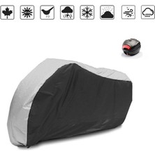 Autolion Kanuni Fox  (Gri-Siyah) Motosiklet Brandası Arka Çanta Uyumlu