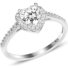 DMR Accessoire 925 Ayar Gümüş Pandora Kalp Yüzük