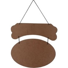 Altınyapı Hobi Market Büyük Oval Kapı Süsü Mdf  ( Mdft-03 )