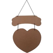 Altınyapı Hobi Market Büyük Kalpli Kapı Süsü Mdf ( Mdfp-01 )