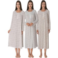 Effortt Lohusa Desenli Gecelik Pembe - 5063