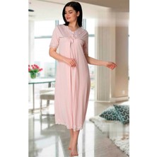 Effortt Lohusa Dantelli Gecelik Pembe - 5033