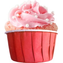 Trend Hediye Sepeti 50'li Kırmızı Muffin Cupcake Kalıbı Kek Kalıbı , Muffin Kek Kalıbı , Airfryer Uyumlu