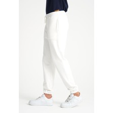 Cool Hill Beyaz Arka Cepli Basic Erkek Eşofman Altı
