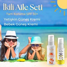 For You Gold Güneş Aile Set |orijinal Boy Yetişkin ve Çocuk Güneş Kremi Koruyucu Bakım Seti +50 Spf (2ürün)