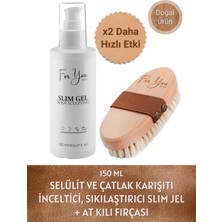 Slim Jel Inceltici-Sıkılaştırıcı-Toparlayıcı-Çatlak Karşıtı ve Selülit Kremi 150 Ml+At Kılı Fırçası