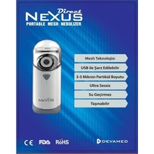 Nexus Direct Portable Mesh Şarj Edilebilir Nebulizatör