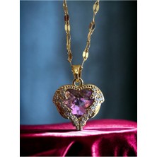 Acousticworld Okyanus Kalp Detaylı Çelik Kolye