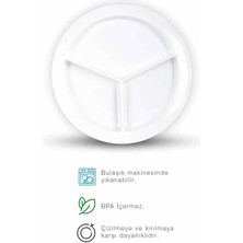 Avangart Mutfak 12 Adet Melamin Kırılmaya Dayanıklı Kahvaltı, Diyet, Kreş, Okul, Sosluk Tabağı (25CM)