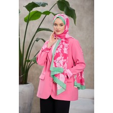 İpekhan Nature Fulya Soft Şal Yeşil Pembe 3041-04