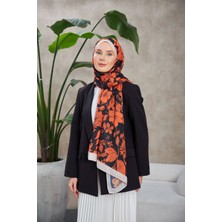 İpekhan Nature Fulya Soft Şal Turuncu Siyag 3041-08