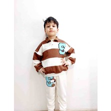 Tude Kids Snoopy Baskılı Polo Yaka Erkek Çocuk Alt Üst Takım