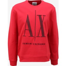 Armani Exchange Bisiklet Yaka Kırmızı Erkek Sweatshırt 8nzmpa 44AE Lıpstıck Red/vıneyar