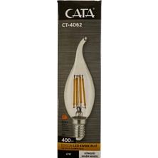 Cata CT-4062 4W 3000K (Günışığı) E14 Duylu LED Kıvrık Buji