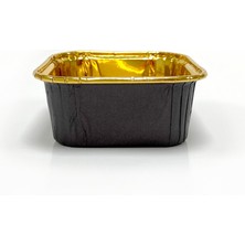 Trend Hediye Sepeti 25'li Kare Siyah Gold Muffin Kek Kalıbı , Tatlı Kasesi , Airfryer Uyumlu
