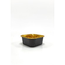 Trend Hediye Sepeti 25'li Kare Siyah Gold Muffin Kek Kalıbı , Tatlı Kasesi , Airfryer Uyumlu