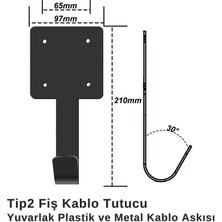 Ever Charger Tip2 Kablo Tutucu ve Metal Kablo Askısı