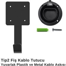 Ever Charger Tip2 Kablo Tutucu ve Metal Kablo Askısı