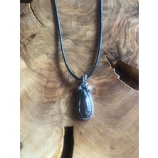 Murastonesilver Damla Formatında Diospar Doğal Taşıyla Tasarlanmış Gümüş Kolye