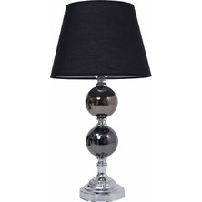 TH Toptancı Home Th - 250200 Krom Renk Metal Toplu Ayaklı Abajur Masa Lambası
