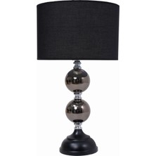 TH Toptancı Home Th - 250167 Krom Renk Metal Toplu Ayaklı Abajur Masa Lambası