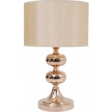 TH Toptancı Home Th - 250147 Gold Renk Metal Toplu Ayaklı Abajur Masa Lambası