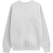 VOXA Oversize Unisex College Barbie Kalın 3 Ip Baskılı Sweat