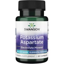 Swanson Potassium Aspartate Elemental Potassium 99 mg 60 Capsul USA