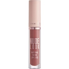 Nude Look Natural Shine Lipgloss No:04 Peachy Nude - Naturel Renkli Dudak Parlatıcısı