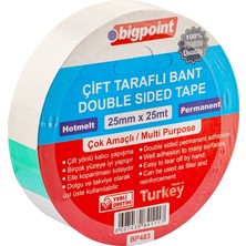 Bigpoint Çift Taraflı Bant 25 mm x 25 M 6'lı Kutu