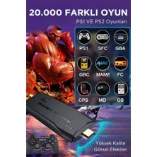 Bakeey Taşınabilir 2.4g Kablosuz Çift Kollu 20000 Atari Oyunlu Oyun Konsolu 4K Game Stick Karne Hediyesi Retro Oyun Konsolu