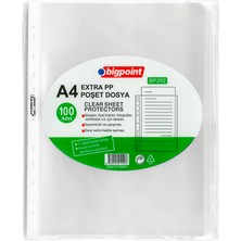 Bigpoint Poşet Dosya Extra 50 Mikron 100'LÜ Paket x 5 Paket