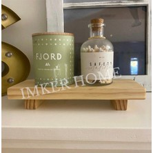 IMKER HOME Dekoratif Ahşap Stand Sunum Tahtası Mutfak Düzenleyici Sosluk Yağdanlık Yağlık Sıvı Sabun Altlığı