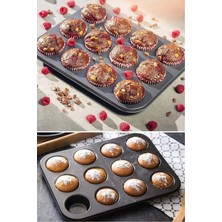 Rosemor Muffin Kalıbı 12'li Kek Pasta Kurabiye Cupcake Lüx Muffin Kalıbı Kek Çörek Fırın Kapsülü
