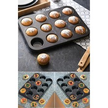 Rosemor Muffin Kalıbı 12'li Kek Pasta Kurabiye Cupcake Lüx Muffin Kalıbı Kek Çörek Fırın Kapsülü