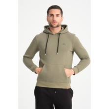 Cool Hill Yeşil Kanguru Cepli Kapüşonlu Erkek Sweatshirt